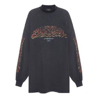 Balenciaga Offshore Long Sleeve T-shirt Oversized 'Black Faded' 739027TPVM81568