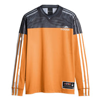 adidas originals x Alexander Wang Crossover Breathable Alphabet Printing Stripe Colorblock Long Sleeves Yellow T-Shirt DT9485