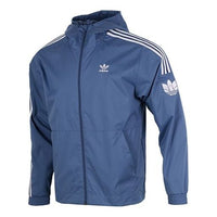 adidas originals Running Training Gym Breathable Windproof Casual Sports Jacket Blue GN3552