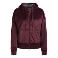 (WMNS) adidas Future Icons Hoodie Asia Sizing 'Burgundy' H31108