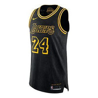 Nike Lakers City Edition Kobe Bryant Authentic 'Black Yellow' AJ6430-011