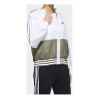(WMNS) adidas MH FEM WB hooded Splicing Woven Windproof Jacket White GF0129