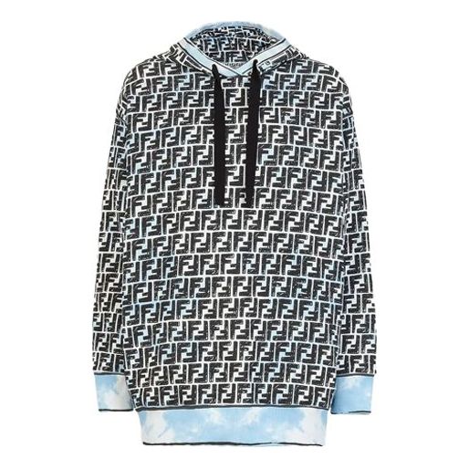 (WMNS) FENDI Roma Joshua Vides Hoodie Light Blue FS7263AC6FF1B64