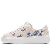 (WMNS) PUMA Platform Floral Flowers Casual Low Tops Skateboarding Shoes Beige 370806-04