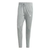 adidas Essentials Single Jersey Tapered Open Hem 3-Stripes Pants 'Grey' IC0046