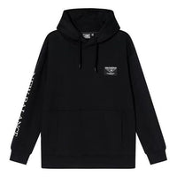 New Balance Casual Letters Print Hoodie 'Black White' NC943021-BK