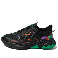 adidas Originals Ozweego Casual Shoes 'Black Green Multi-Color' GX2715