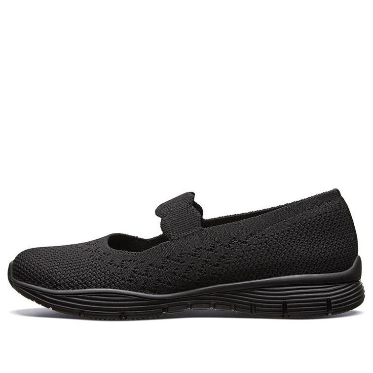 (WMNS) Skechers Seager Slip-on Shoes Black 49622-BBK
