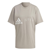 (WMNS) adidas By Stella McCartney logo-print T-shirt 'Grey' HY1141