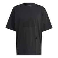 Men's adidas New Osize Tee Loose Sports Round Neck Short Sleeve Black T-Shirt HN1958