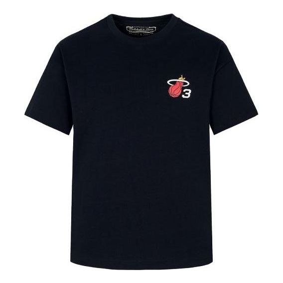 Mitchell & Ness x NBA Miami Heat Logo T-shirt 'Dwyane Wade 3' MNJYSST22019-BLACK