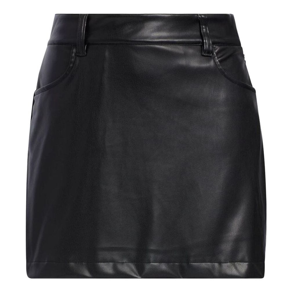 (WMNS) adidas Fake Leather Skirt 'Black' HZ6093