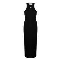(WMNS) Off-White Off-Stamp Ribbed Dress 'Black' OWDB366C99JER0011001
