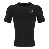 Under Armour Heatgear Compression Short Sleeve T-shirt 'Black White' 1361518-001