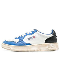 Autry Medalist Leather Low 'Distressed White Black Azure' AVLM-SV10