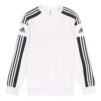 Men's adidas Stripe Logo Printing Long Sleeves Pullover White GT6641