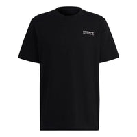 Men's adidas originals Alphabet Logo Printing Round Neck Short Sleeve Black T-Shirt HK5010