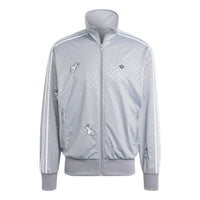 adidas Originals x Mickey Mouse Monogram Embroidery Firebird Truck Top Asia Sizing 'Grey' IY2263