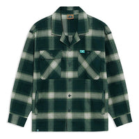 Li-Ning BADFIVE Sports Basketball Series Plaid Loose Casual Long Sleeves Shirt 'Dark Green' ASHR195-1