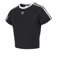 (WMNS) adidas Adicolor 3-Stripes Cali T-Shirt Asia Sizing 'Black White' JC8703