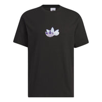 adidas Originals Trefoil Graphic T-Shirts 'Black' IN1042