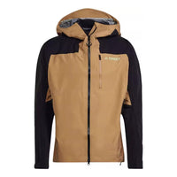 adidas Terrex Techrock GORE-TEX PRO Rain Jacket 'Tan Black' HA5517