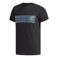 adidas Gfx T Rainbow logo Printing Athleisure Casual Sports Short Sleeve Black CX4991