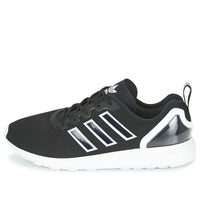 adidas originals ZX Flux Cozy Wear-Resistant Running Shoes Black Unisex 'Black White' S79005