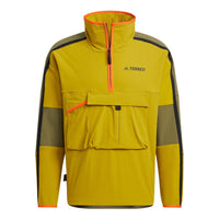 adidas neo Utl Hz Top Solid Color Printing Zipper Stand Collar Pullover Olive Green Windbreaker HN2036