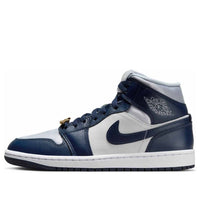 (WMNS) Air Jordan 1 Mid SE 'Football Grey White Midnight Navy' FZ8777-044