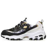 (WMNS) Skechers D'Lites Running Shoes Black/Gold 99999957-BKGD
