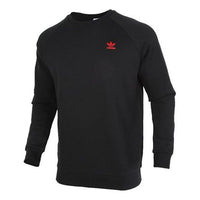 adidas originals logo Loose raglan sleeve Pullover Round Neck Black GD2540