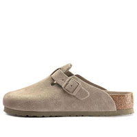 Birkenstock Boston Soft Footbed Narrow 'Suede Faded Khaki' 1019108
