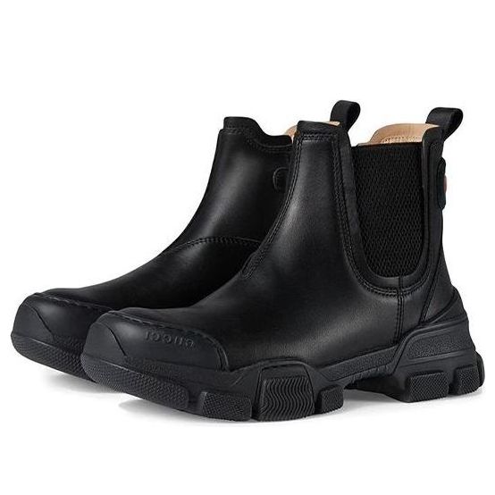 (GS) Gucci Leather Ankle Boot 'Black' 629739-DTN50-1000