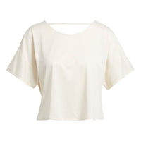 (WMNS) adidas Primeblue Back Hollow Out Round Neck Short Sleeve Creamy White GR8083