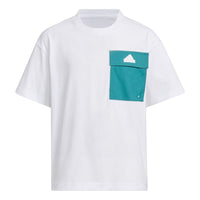 (GS) adidas Sportswear T-Shirt Asia Sizing 'White Teal' IT4026
