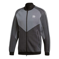 adidas originals Plgn Knitted Track Jacket 'Grey Black' CW5108