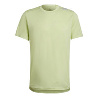 Men's adidas Solid Color Logo Sports Round Neck Short Sleeve Acid Green T-Shirt HC9829