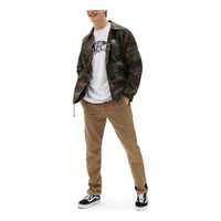 Men's Vans Logo Printing lapel Windproof Jacket Camouflage VN0002MUCMA