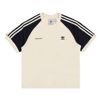 (WMNS) adidas x Sporty & Rich T-shirt 'Cream White Navy' IN5251