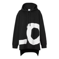 (WMNS) Burberry Love Long Sleeve Hoodie Black 80376701
