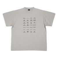 Balenciaga Archives Logos T-Shirt Oversized 'Light Grey' 712398TNVQ71342