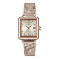 CASIO SHEEN Solar Powered Quartz Waterproof Sapphire Crystal Rose Gold Analog SHS-D400CGM-4APRD