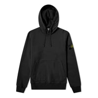 STONE ISLAND Garment Dyed Popover Hoodie 'Black' 741564151-V0029