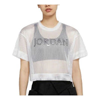 (WMNS) Air Jordan Sports Stylish Mesh Short Sleeve White CZ1892-100