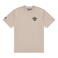 New Balance Logo Print Tee 'Beige Black' 5ED12093-LBE