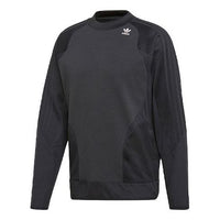 adidas originals Sweatshirt Splicing Casual Sports Round Neck Pullover Black DV1980