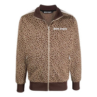 Palm Angels Leopard Track Jacket 'Brown White' PMBD001S22FAB0076103