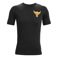 Under Armour Project Rock Iron Tour T-Shirt 'Black Yellow' 1363559-001