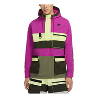 Nike Sportswear Multicolor Splicing Big Pocket Hooded Jacket Colorblock CU4220-564